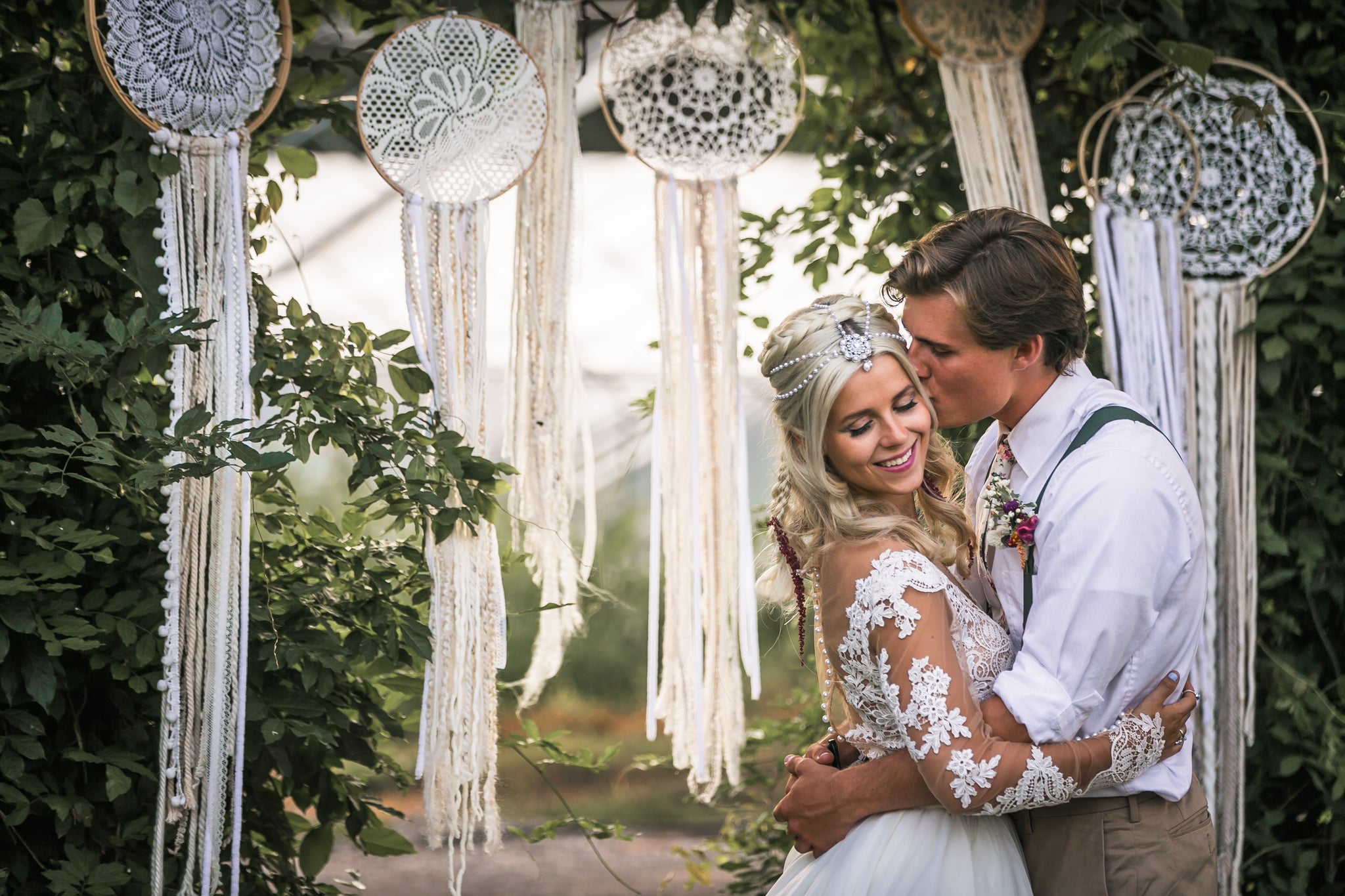 Dreamcatchers at a wedding