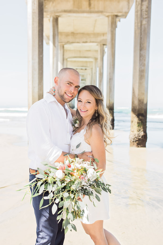 Happy couple on the beach