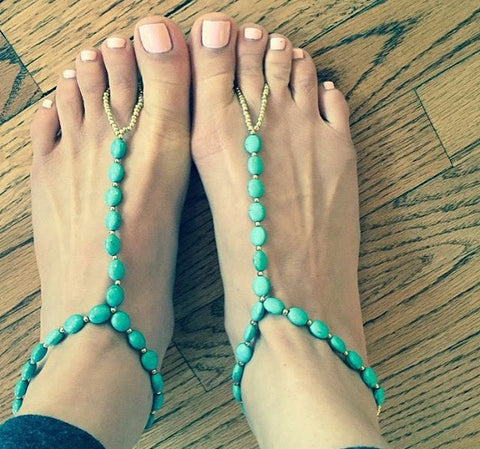 Something Blue Barefoot Sandals
