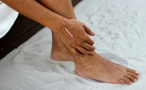 Hand Chain and Barefoot Sandals