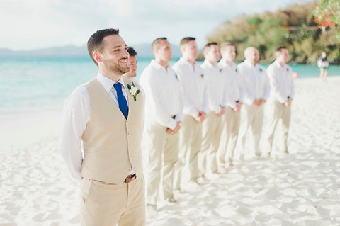 groom beach wedding attire