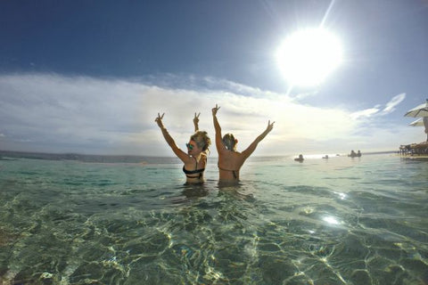 Enjoying the ocean in Mexico