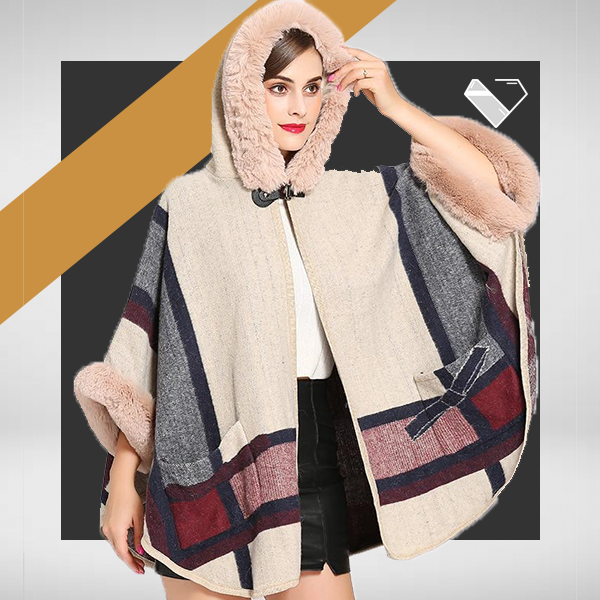 宇宙の香り papier Muffler Poncho/ivory 2022FW | southbayplanning.com