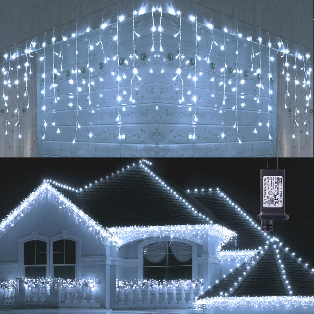 all white christmas lights