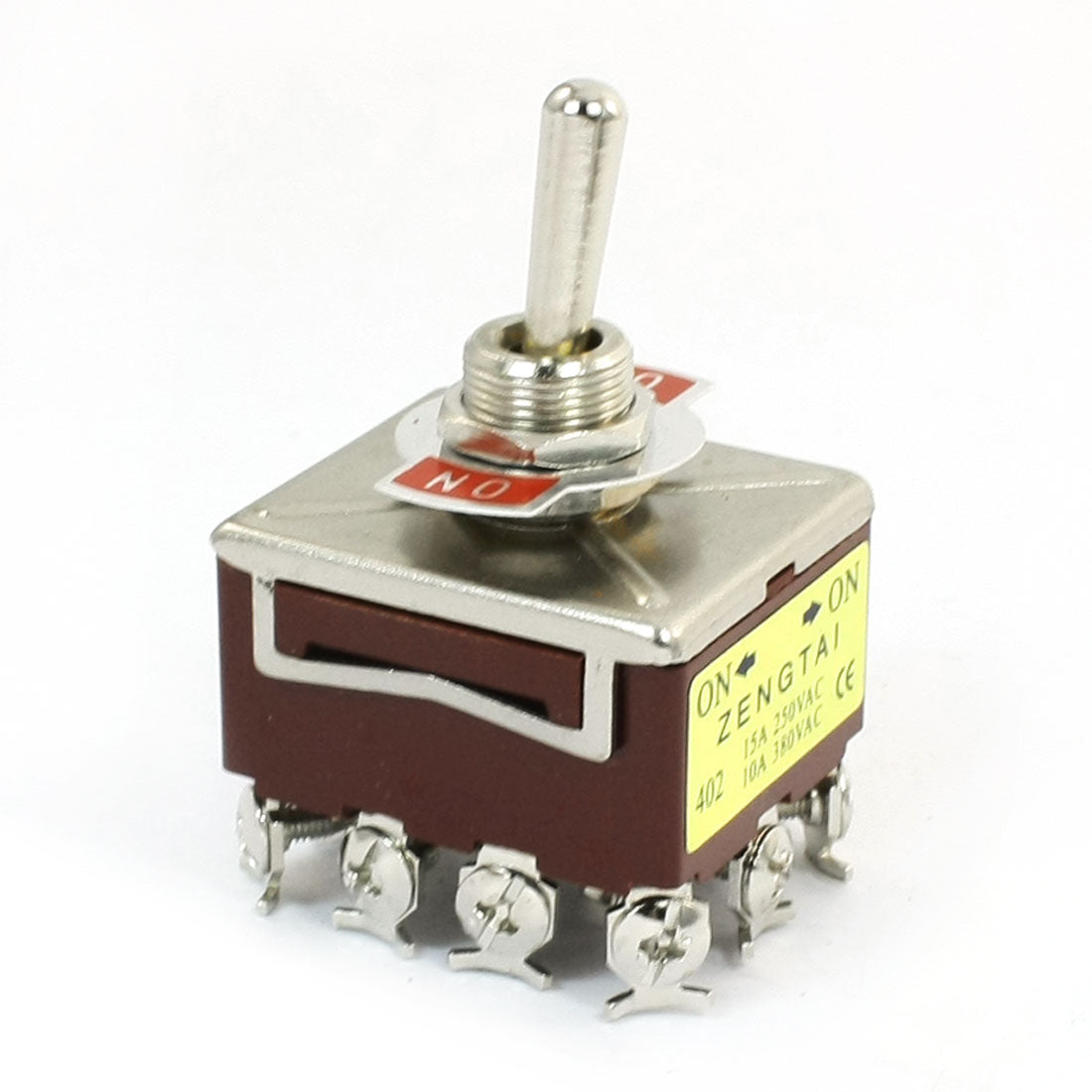 12 Screw Terminals On/On 4PDT Toggle Switch AC15A/250V 10A/380V 
