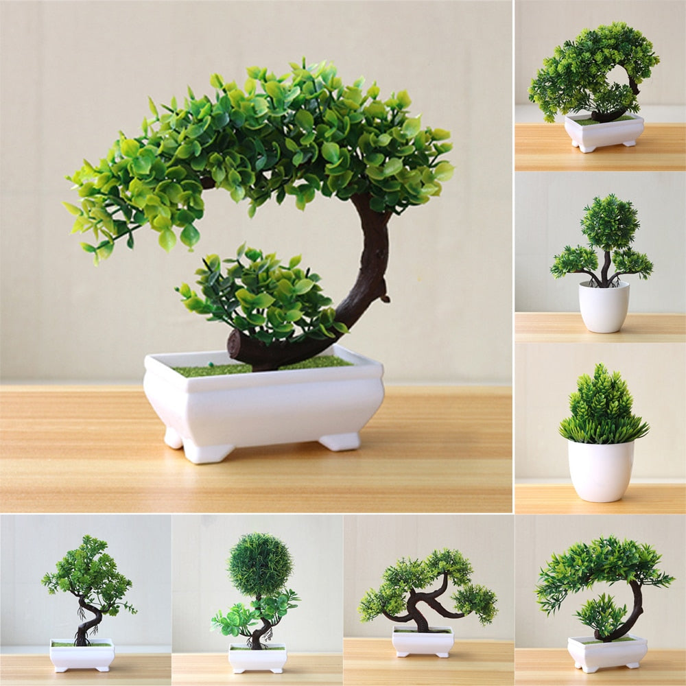 ARTIFICIAL BONSAI TREE PLANT FAKE FLOWER HOME DESK DECOR INDOOR JAPANESE CHINESE 