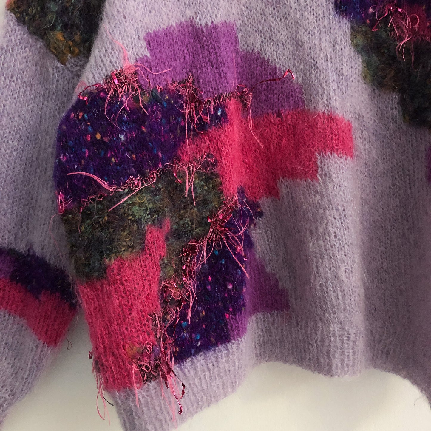 Vintage Life of the Party Hand Knit Sweater