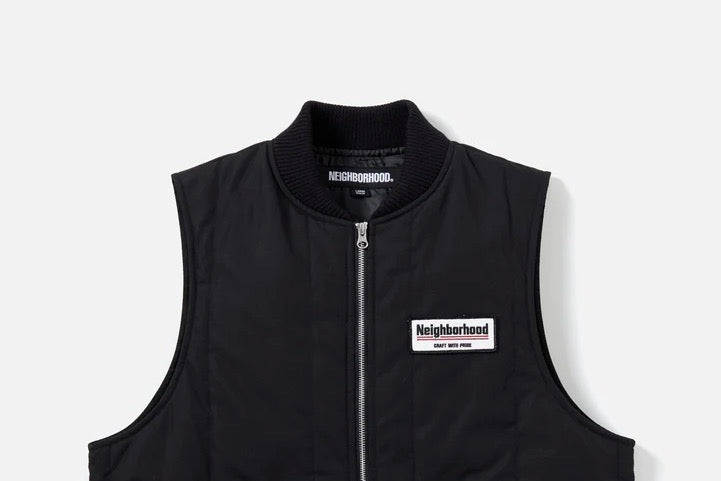 neighborhood 23ssベスト 黒 PADDED WORK VEST-