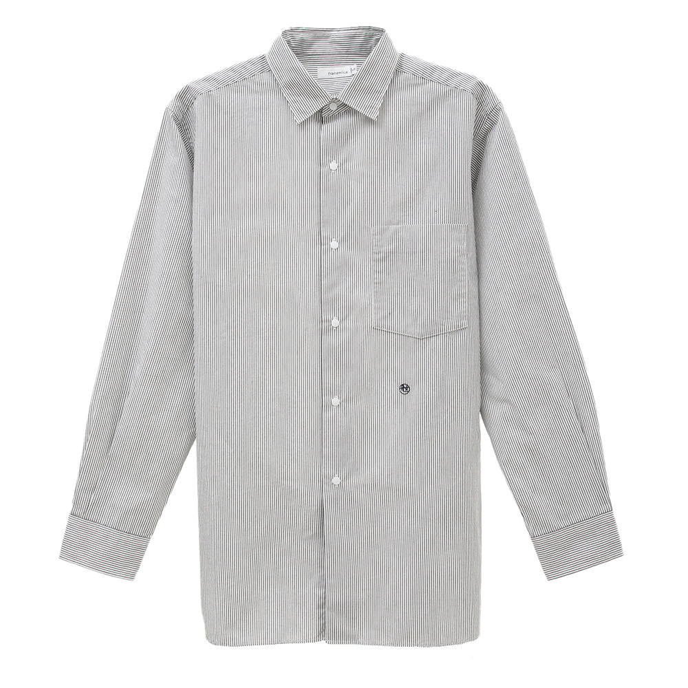 Regular Collar Stripe Wind Shirt