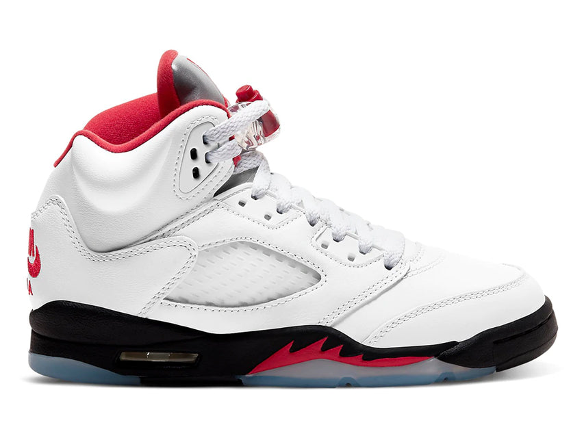 fire red jordan 5 gs