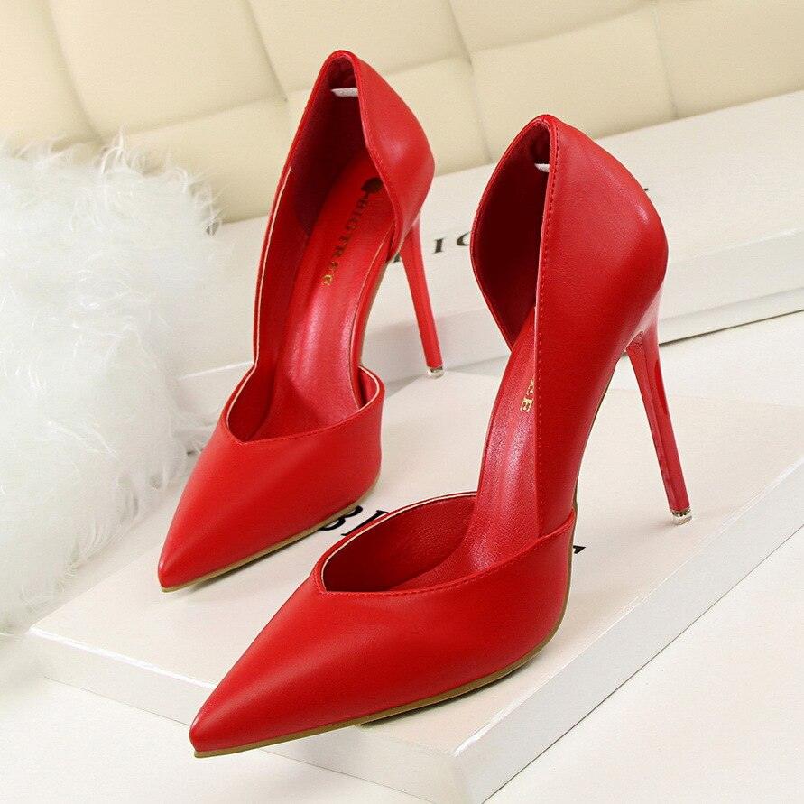 Women pumps 2021 pointed hollow shallow mouth wedding