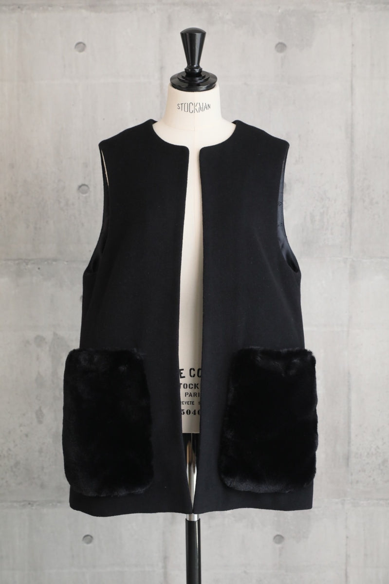 em. エムドット NEW Pocket Fur Gilet 日本直売 inspektorat