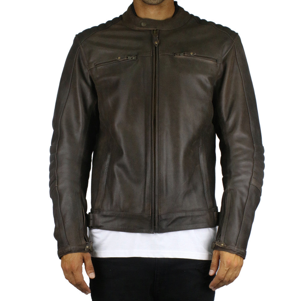 Sol Leather Riding Jacket - Brown