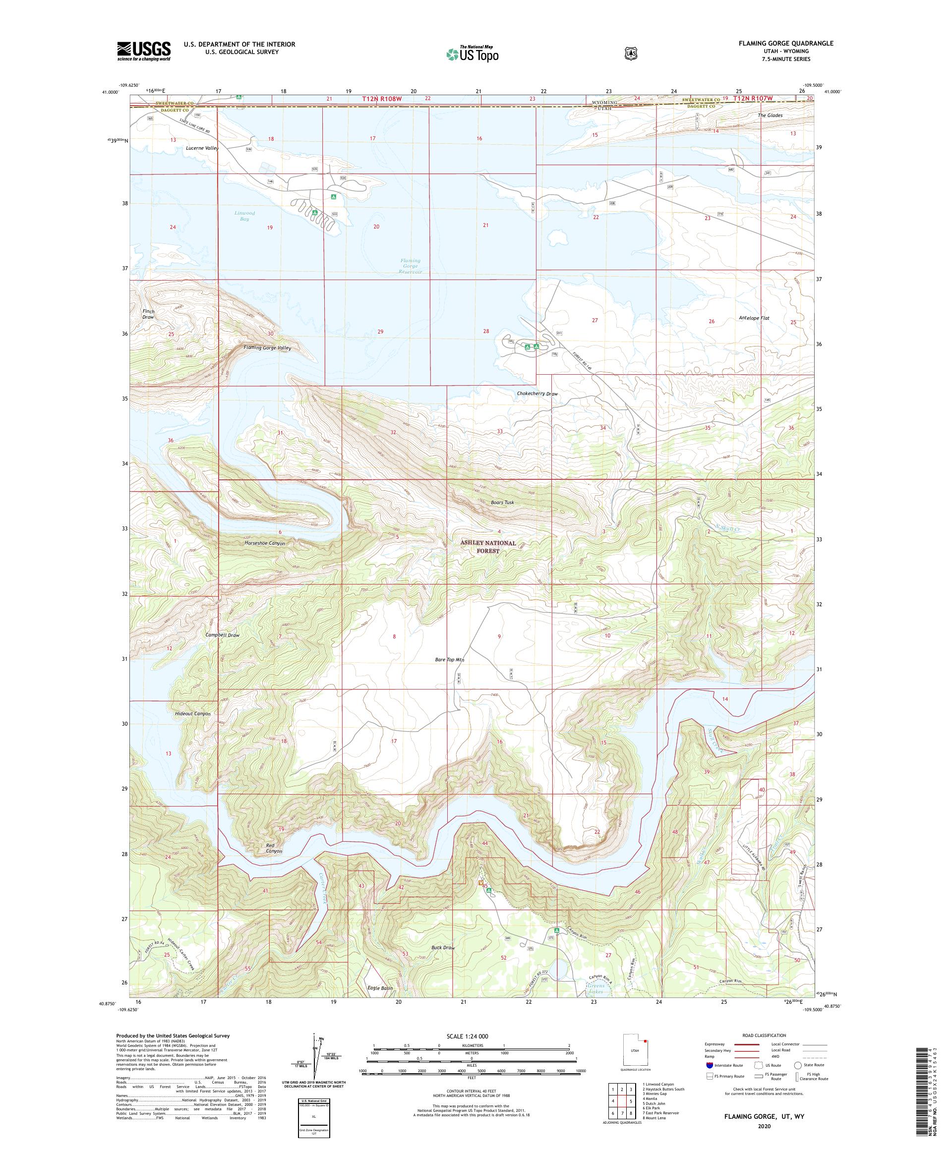 Flaming Utah US Topo Map MyTopo Map Store