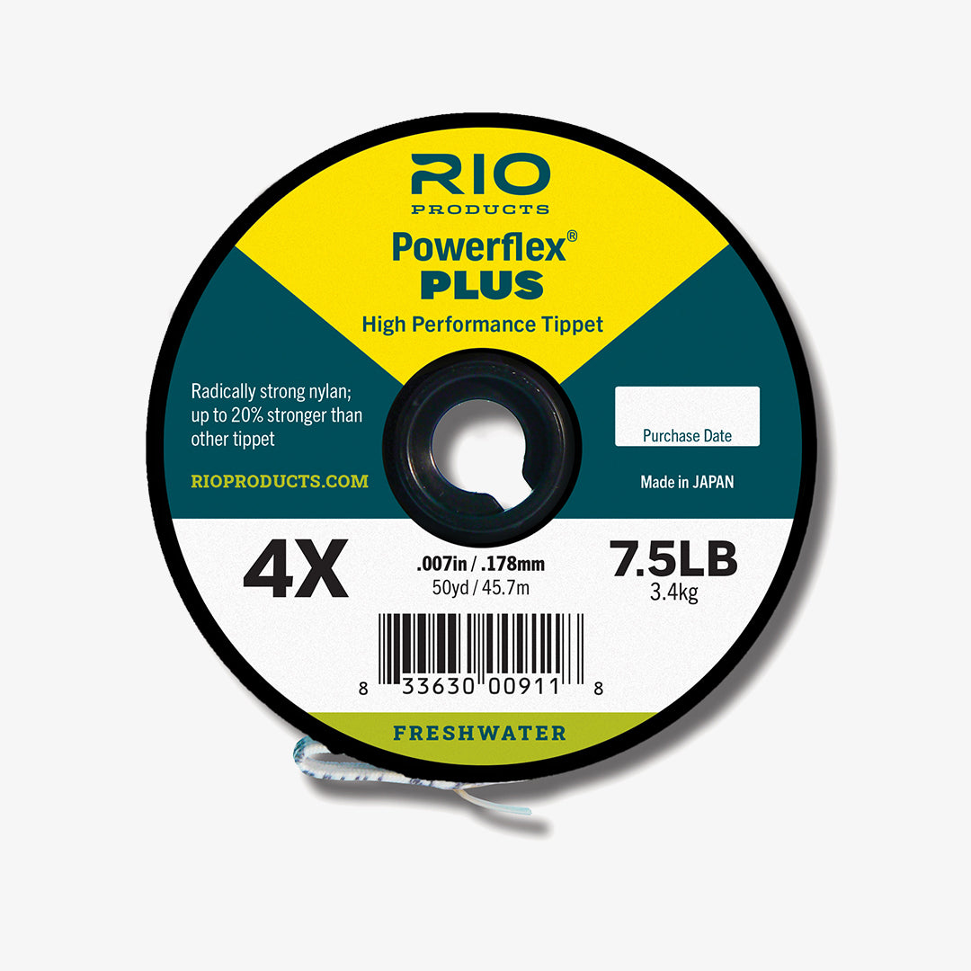 RIO POWERFLEX PLUS NYLON TIPPET 3-PACK IN SIZES 3X-4X-5X 50YD SPOOL OF EACH SIZE 