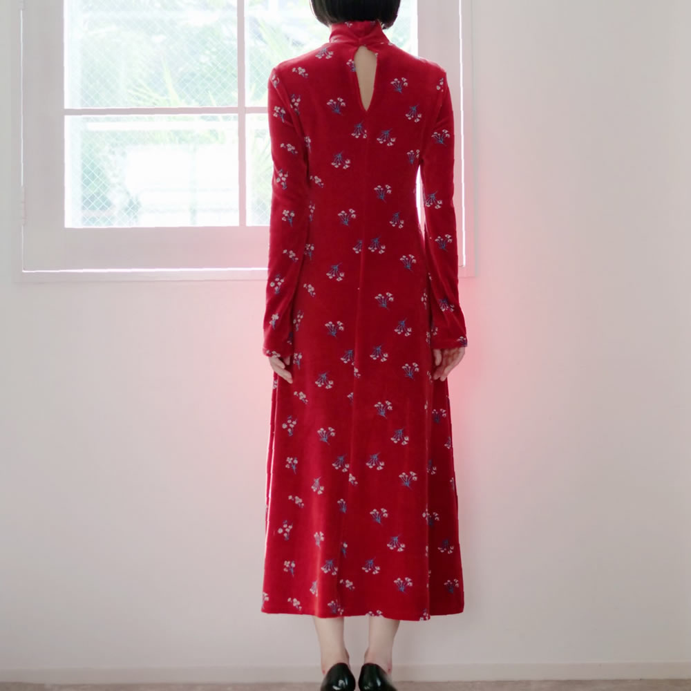 マメクロゴウチ Boat Neck Dress カーキ 購入いただけます saltymania.com