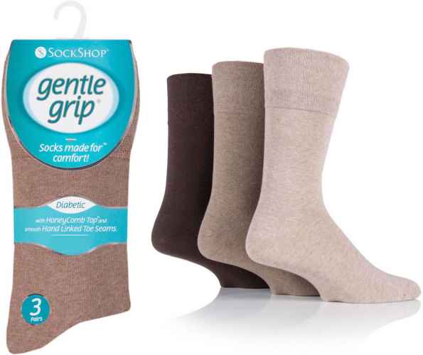 Men's Gentle Grip Bigfoot Rich Non Binding Honeycomb Top Socks – Caroline Victori