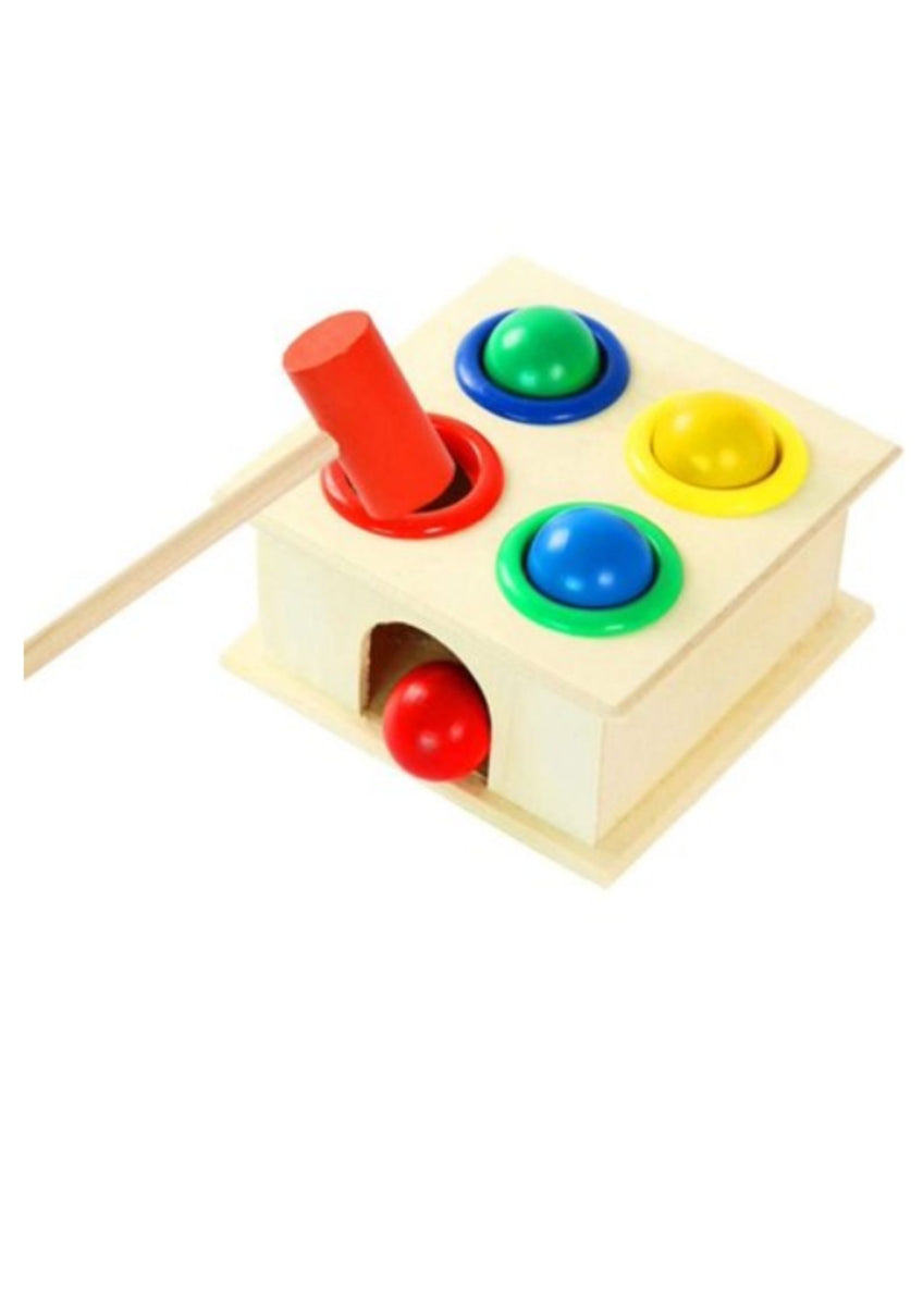 Montessori Children Wooden Hammering Toy Pounding for 1 Year Old Boy Game 