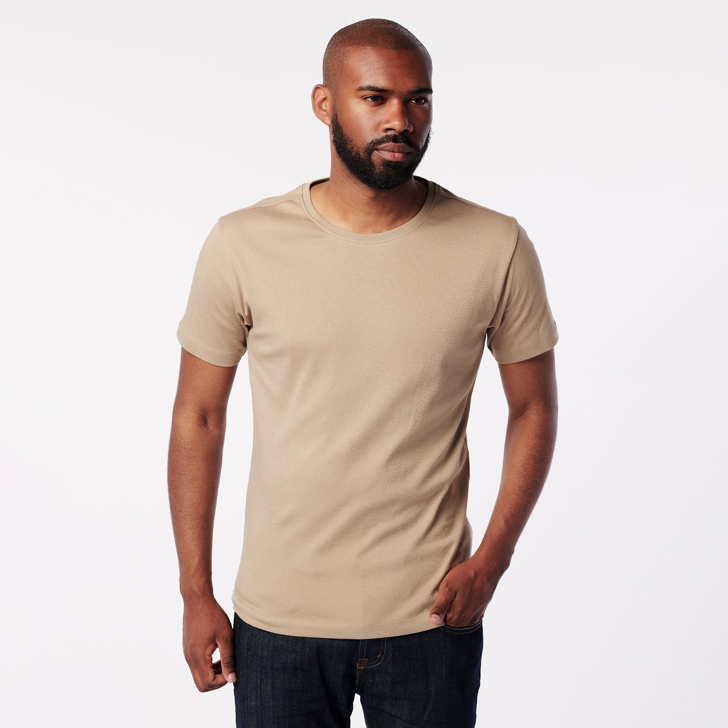 Sleutel Vluchtig Vernietigen T-shirt - Ronde Hals - Sand – SKOT Fashion