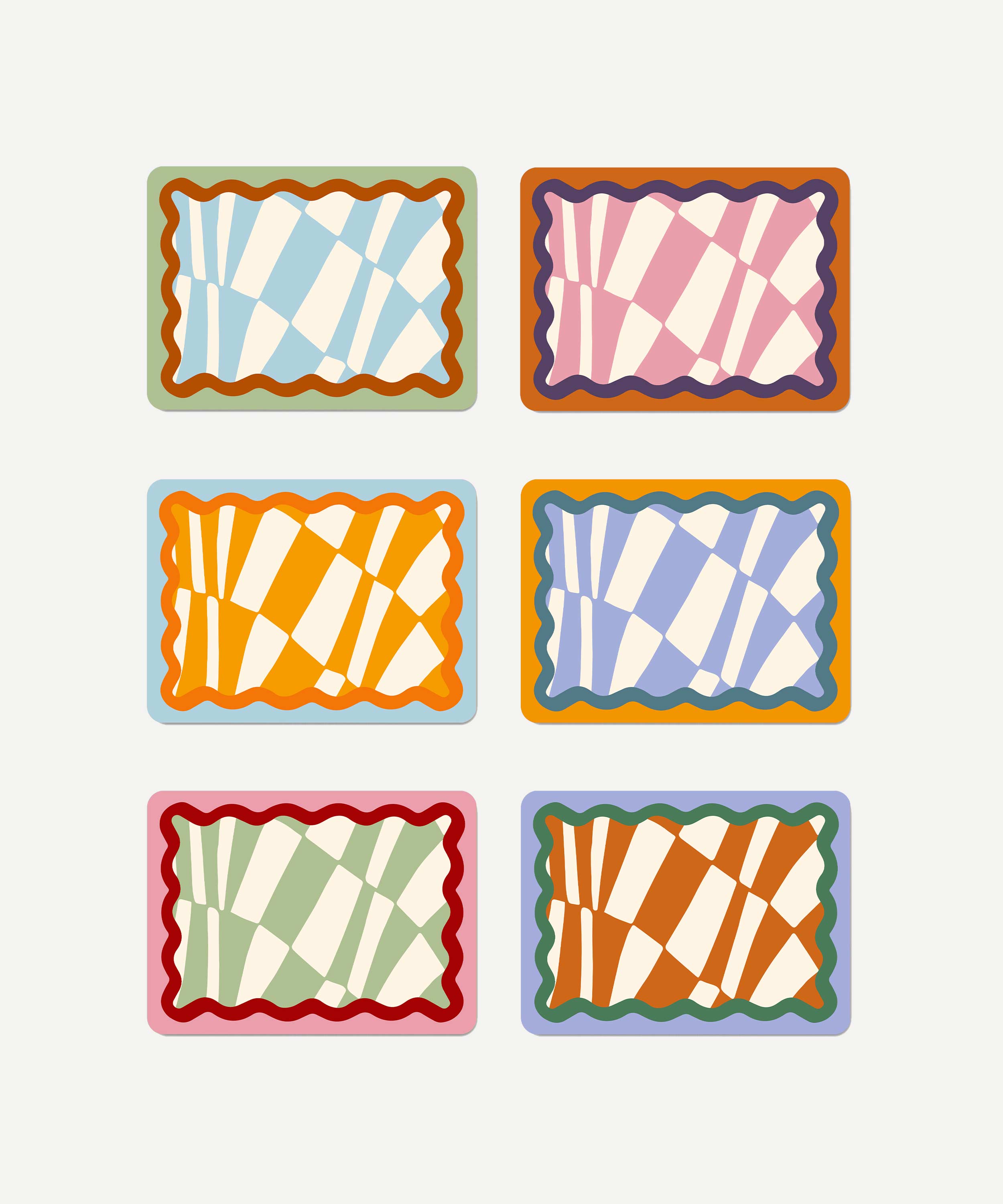 Chessboard Placemats - Set of 6