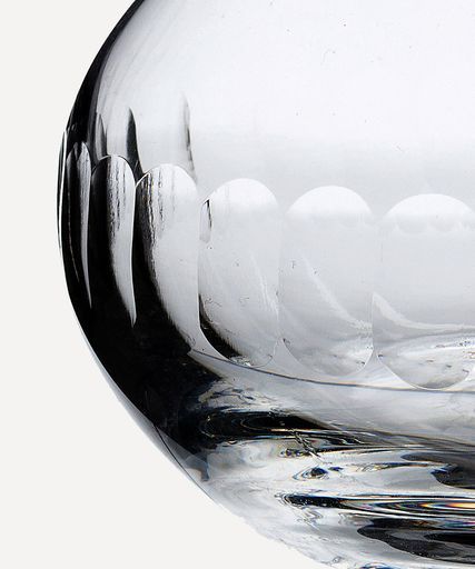 A Small Crystal Vase with Lens Design