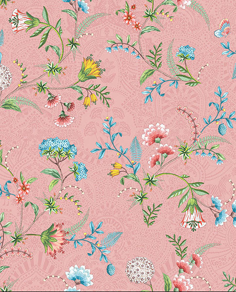Stroomopwaarts Bakkerij lezing 300122 | Pip Studio Vol. 5, La Majorelle Pink Ornate Floral Pink - Eij –  Mahone's Wallpaper Shop