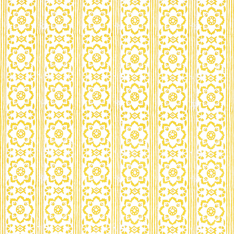5011222 | Sunda Hand Blocked Print, Yellow - Schumacher Wallcovering –  Mahone's Wallpaper Shop