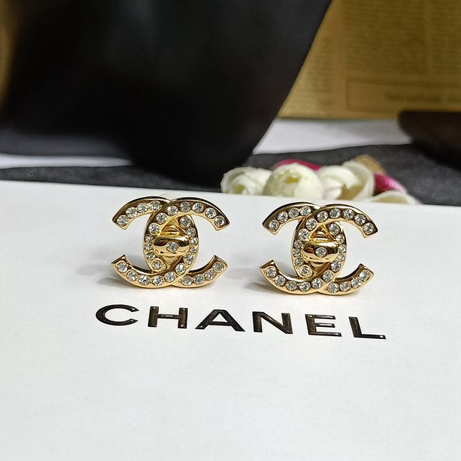 chanel lock earrings