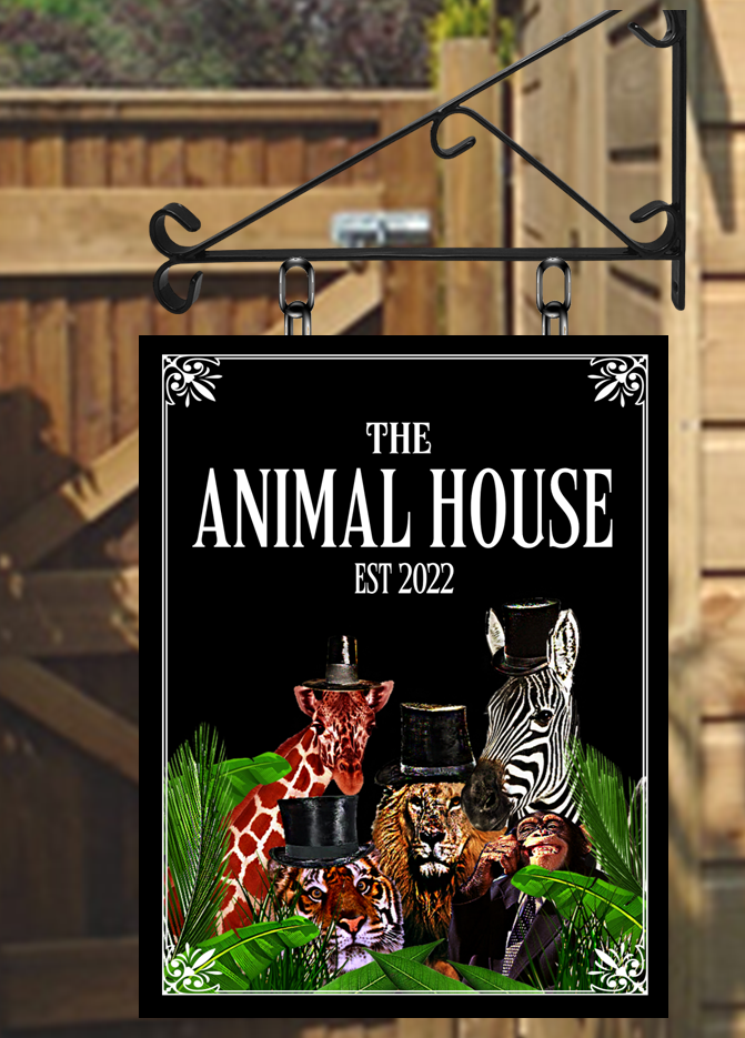 The Animal house Swinging Custom made Hanging Pub – BarSigns UK