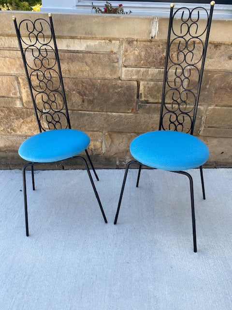 mid century iron chair