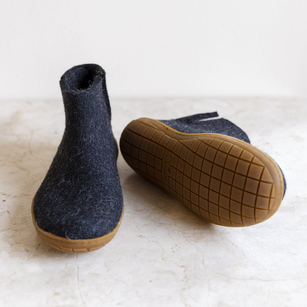Glerups wool house boot | charcoal 