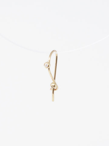 Quarry Triptych Bump Earring, White Diamond
