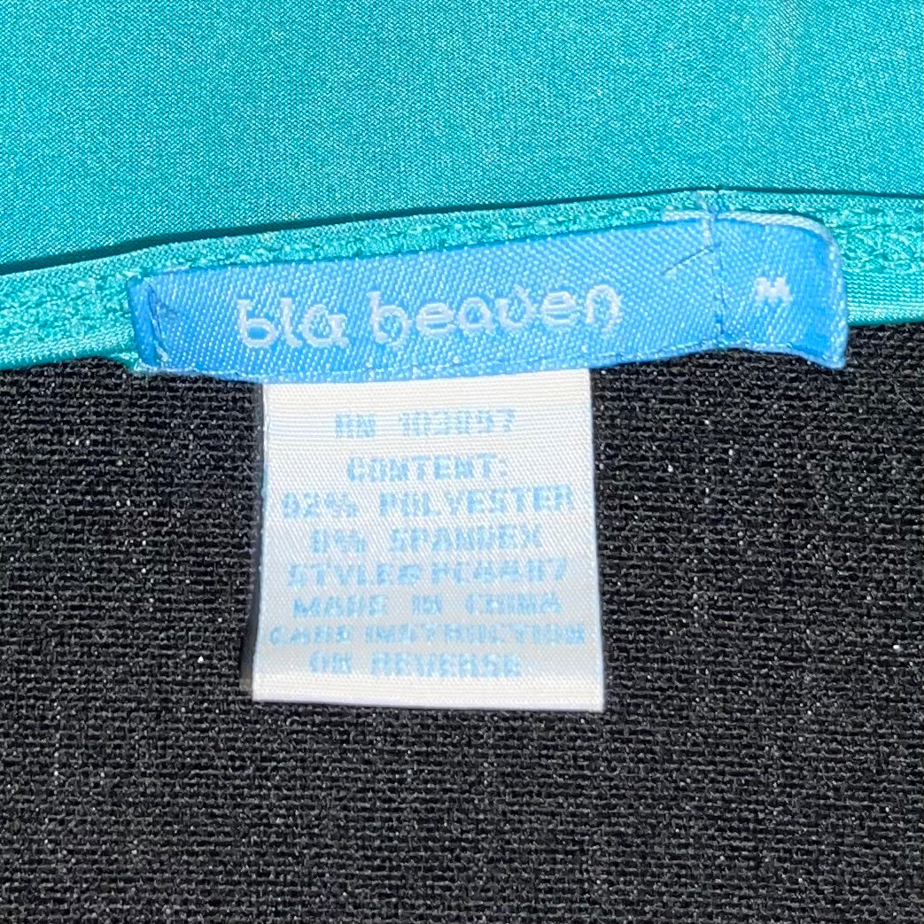 Y2K Blue Iridescent Lace Beaded Cami Blouse