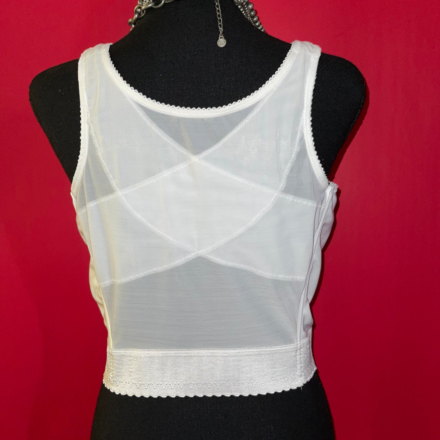 Vintage White Floral Bustier