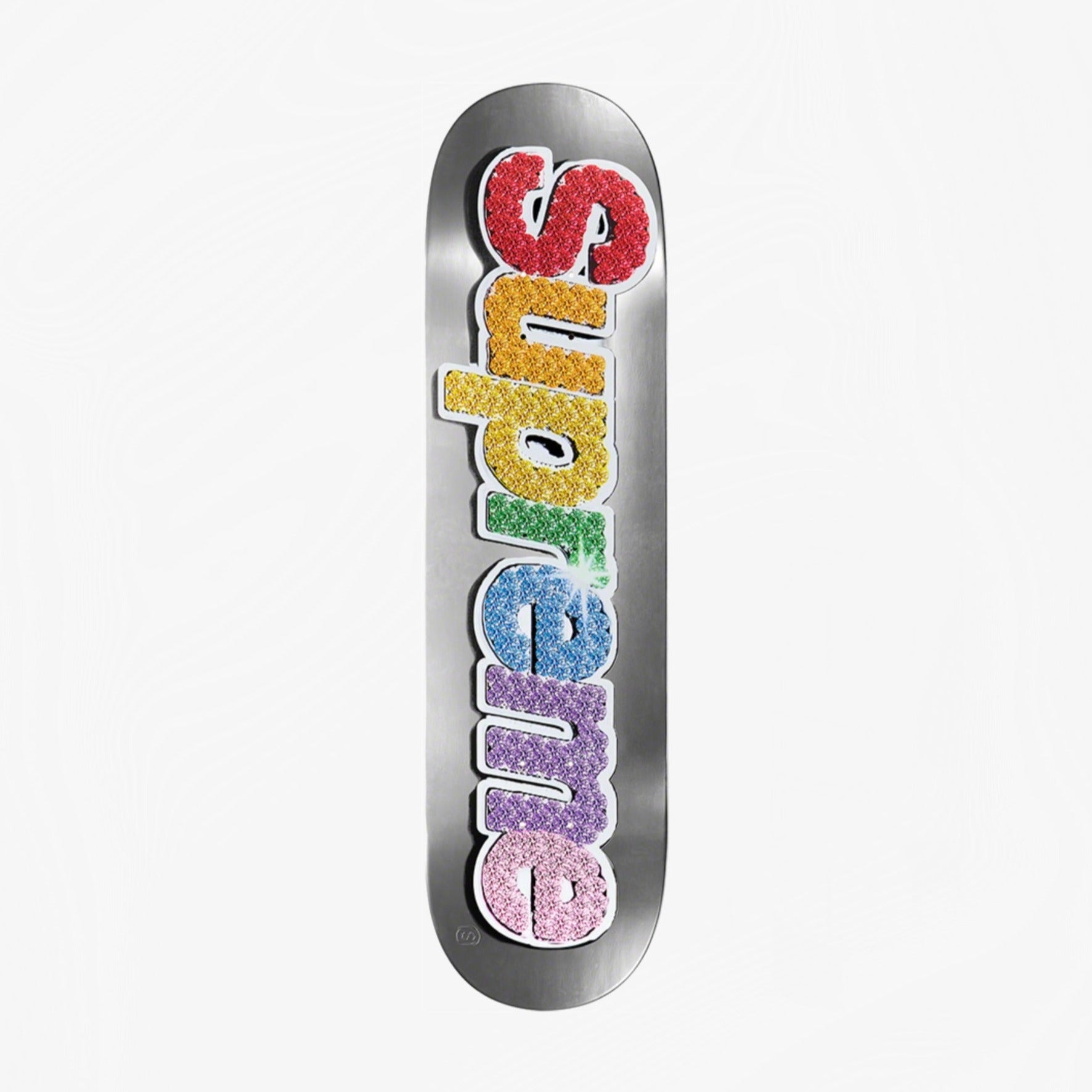 Supreme Bling Box Logo Skateboard Platinum
