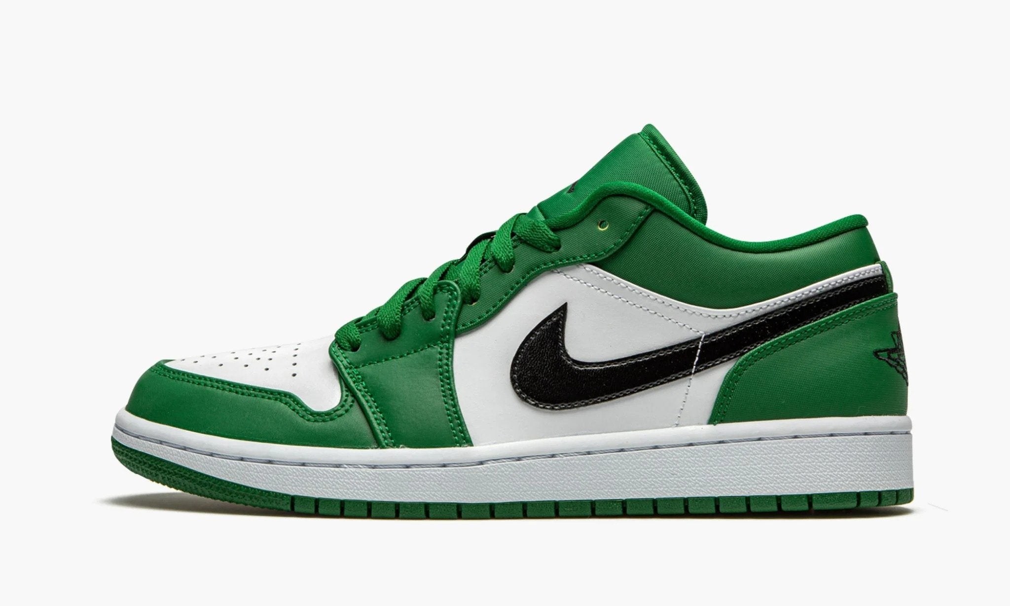 green and white low top jordans