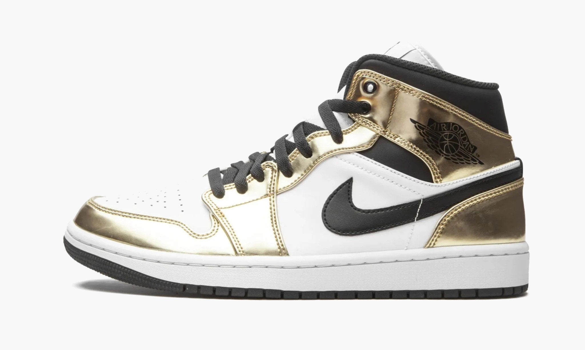 gold jordan mids