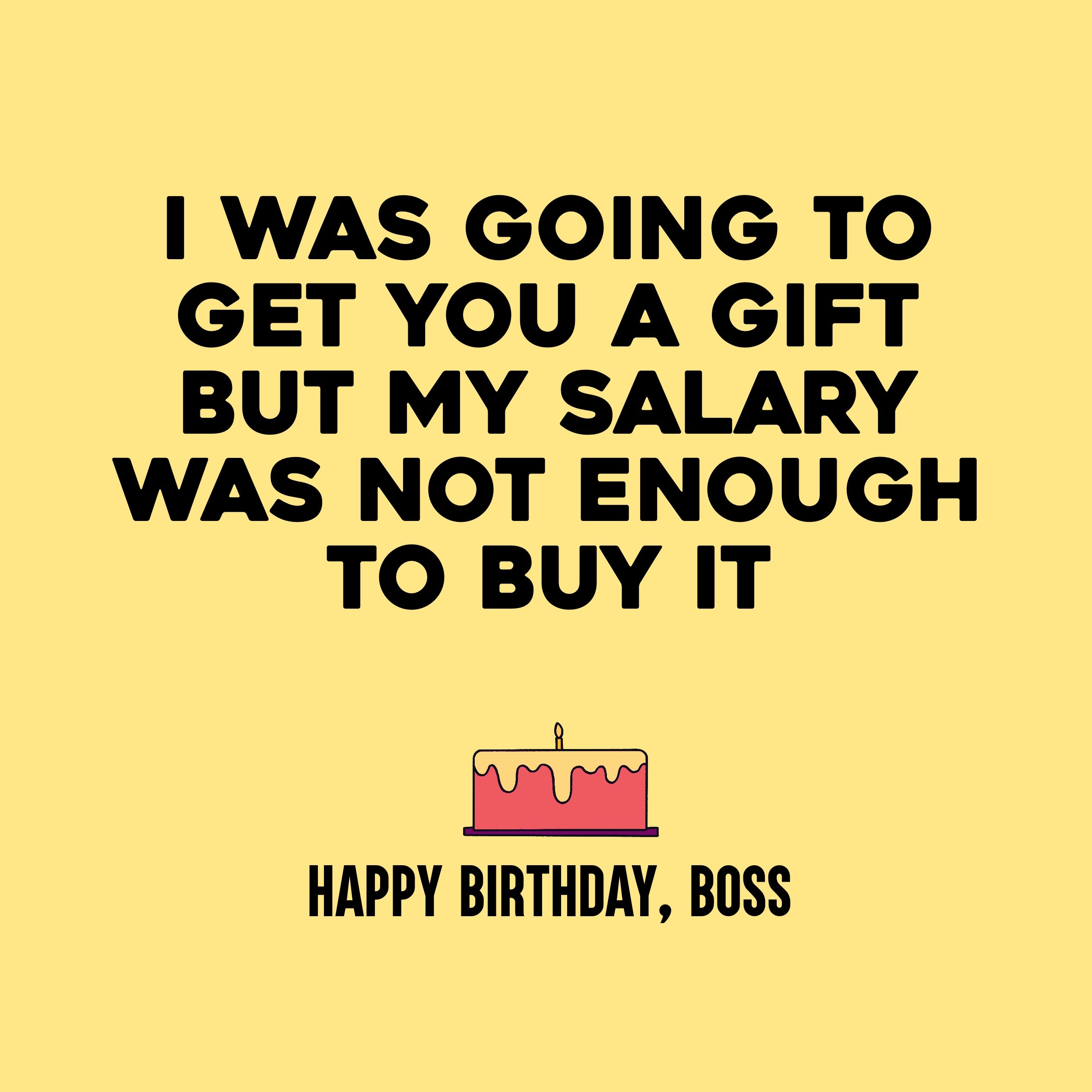 Funny Happy Birthday Boss Card | Boomf