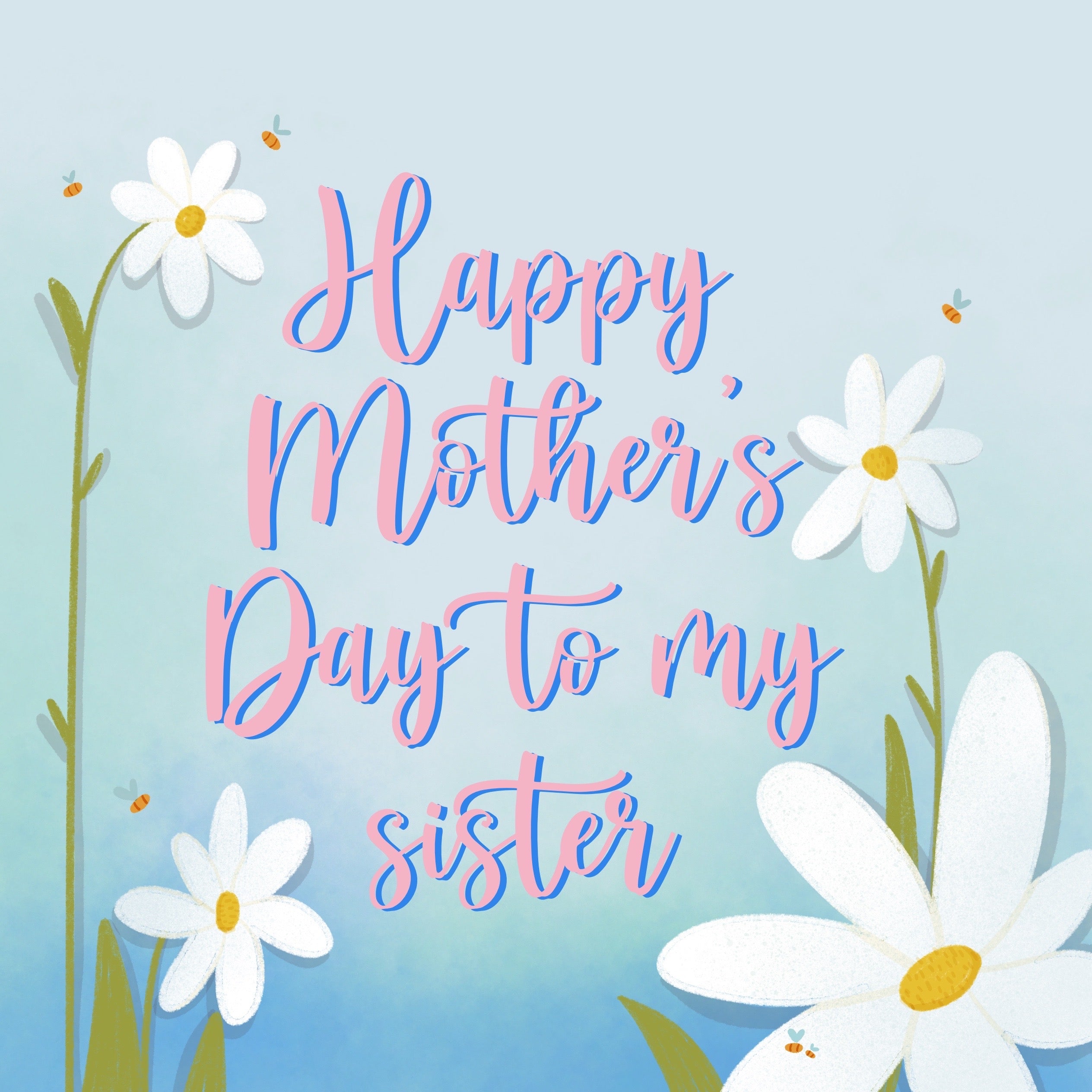Cute Daisies Happy Mother's Day Sister Card Boomf