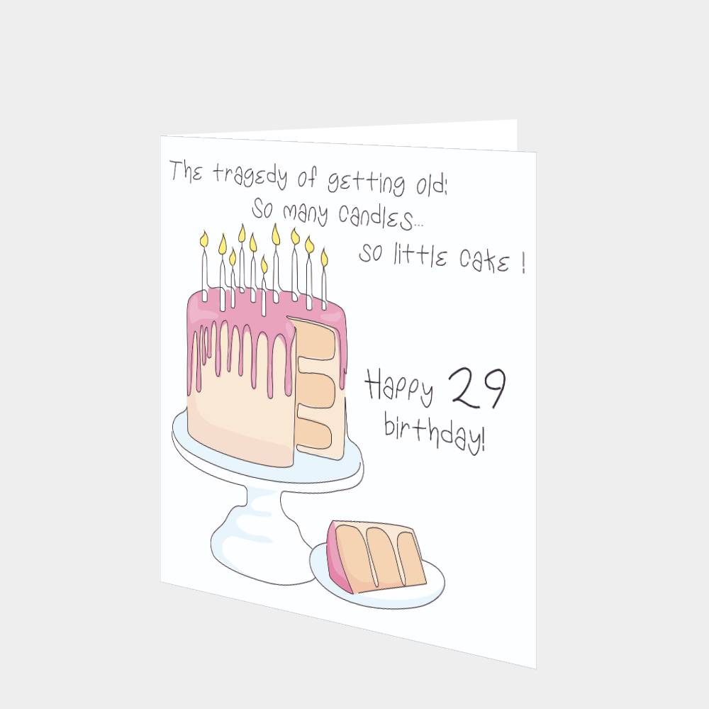 Happy 29 Birthday Card – Boomf
