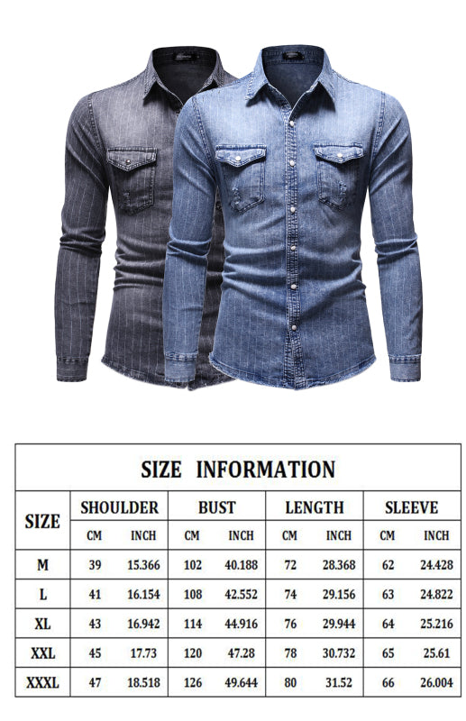 Denim fitted / mens tops
