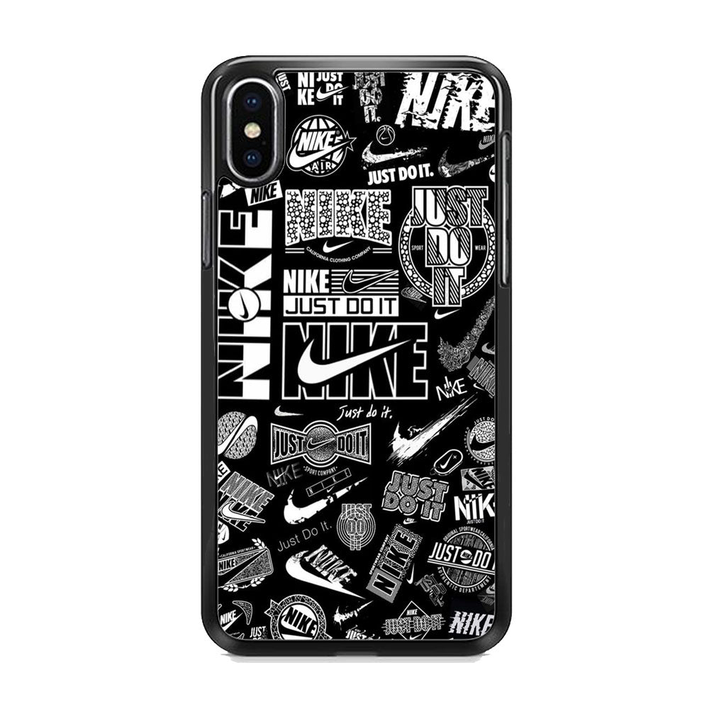 Indringing Baron Aanleg Nike Black Logo Wallpaper iPhone X Case – milcasestore