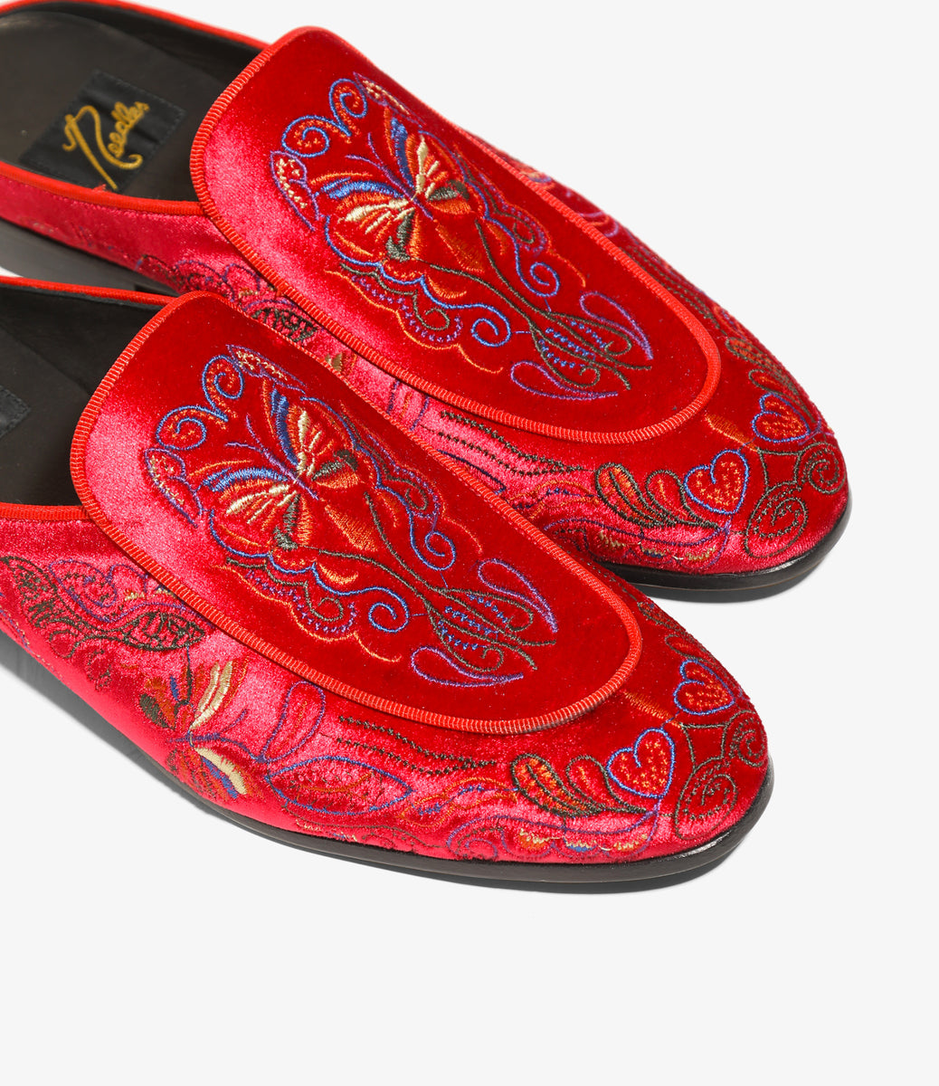 Velvet Mule - Papillon Embroidery – NEPENTHES ONLINE STORE