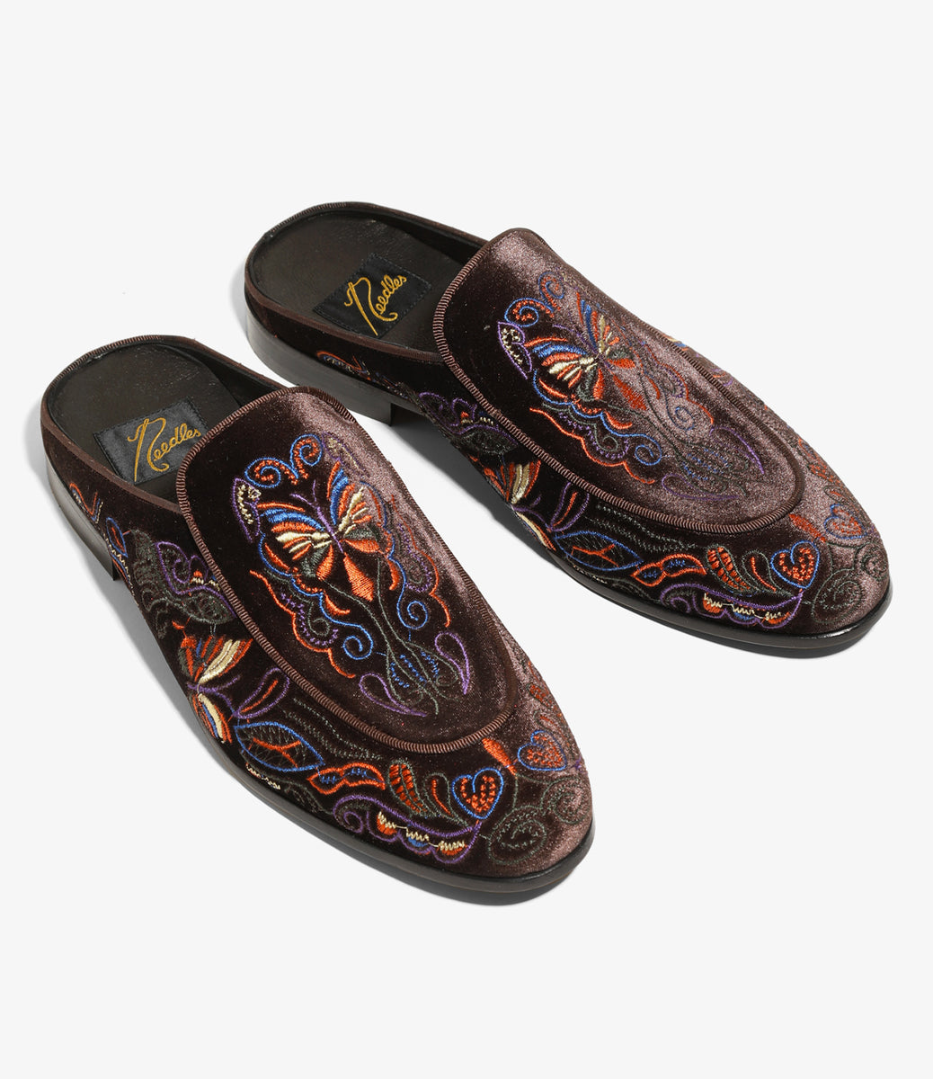 Velvet Mule - Papillon Embroidery – NEPENTHES ONLINE STORE