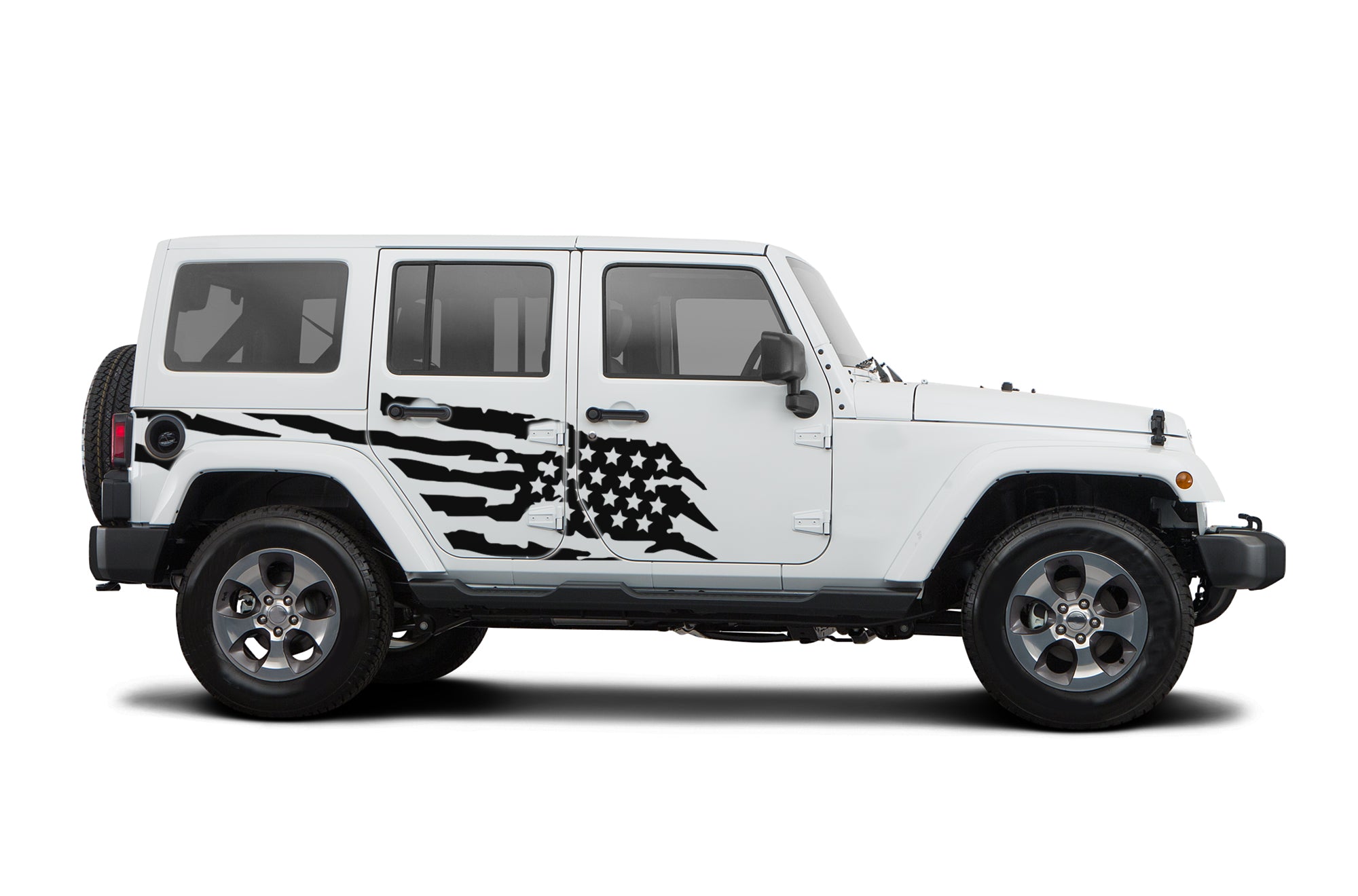 onszelf bijwoord Punt Side USA flag decals graphics compatible with Jeep Wrangler JK