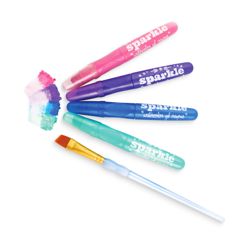 Rainbow Sparkle Watercolor Gel Crayons