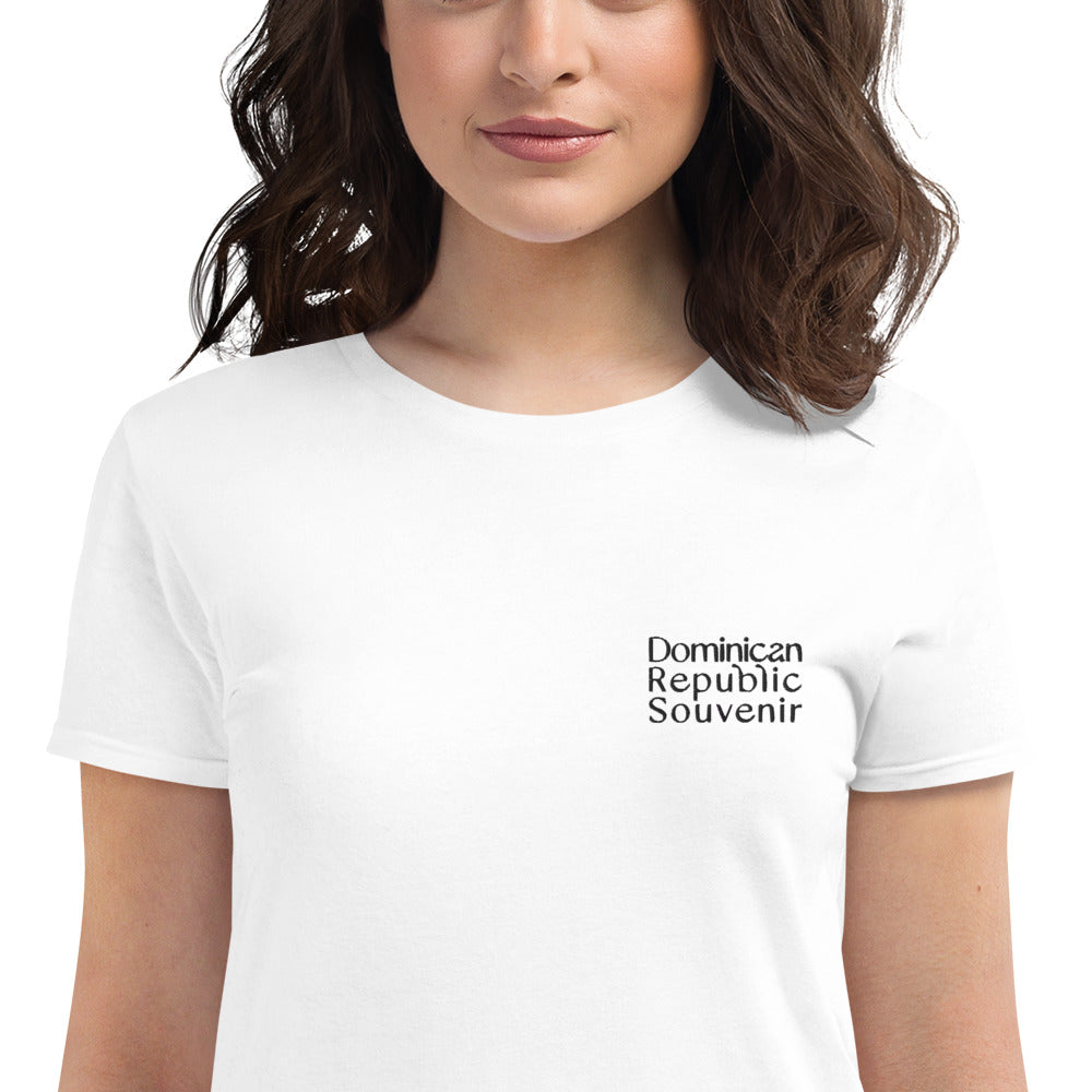 Camiseta Blanca de Algodón Mujer - República Souvenir – Dominican Republic Souvenir