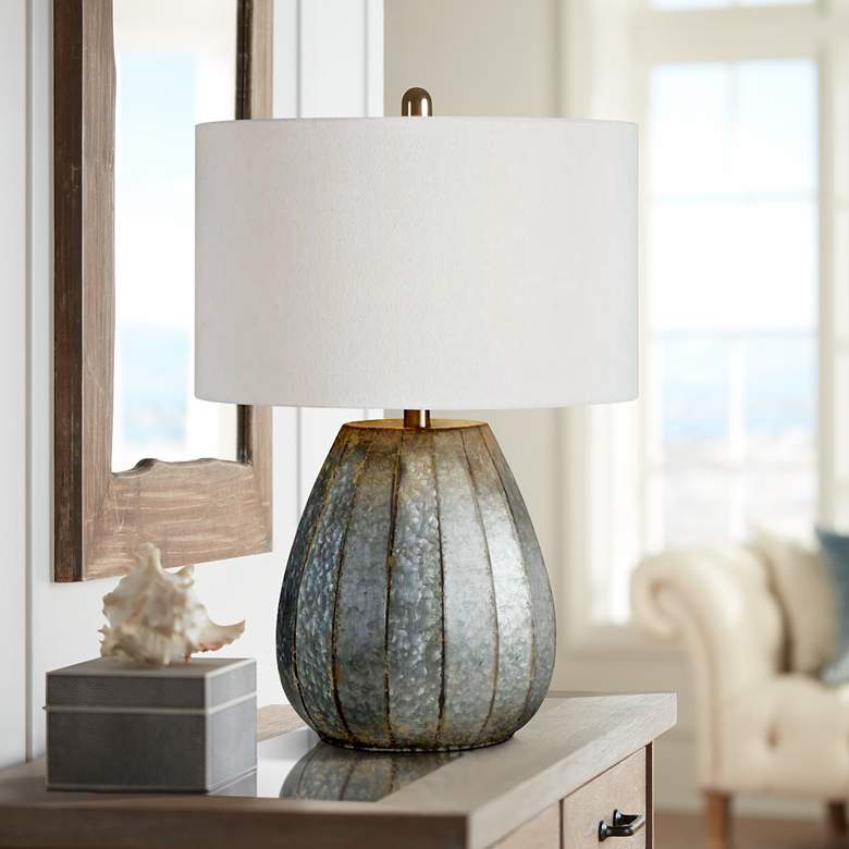 galvanized metal table lamp