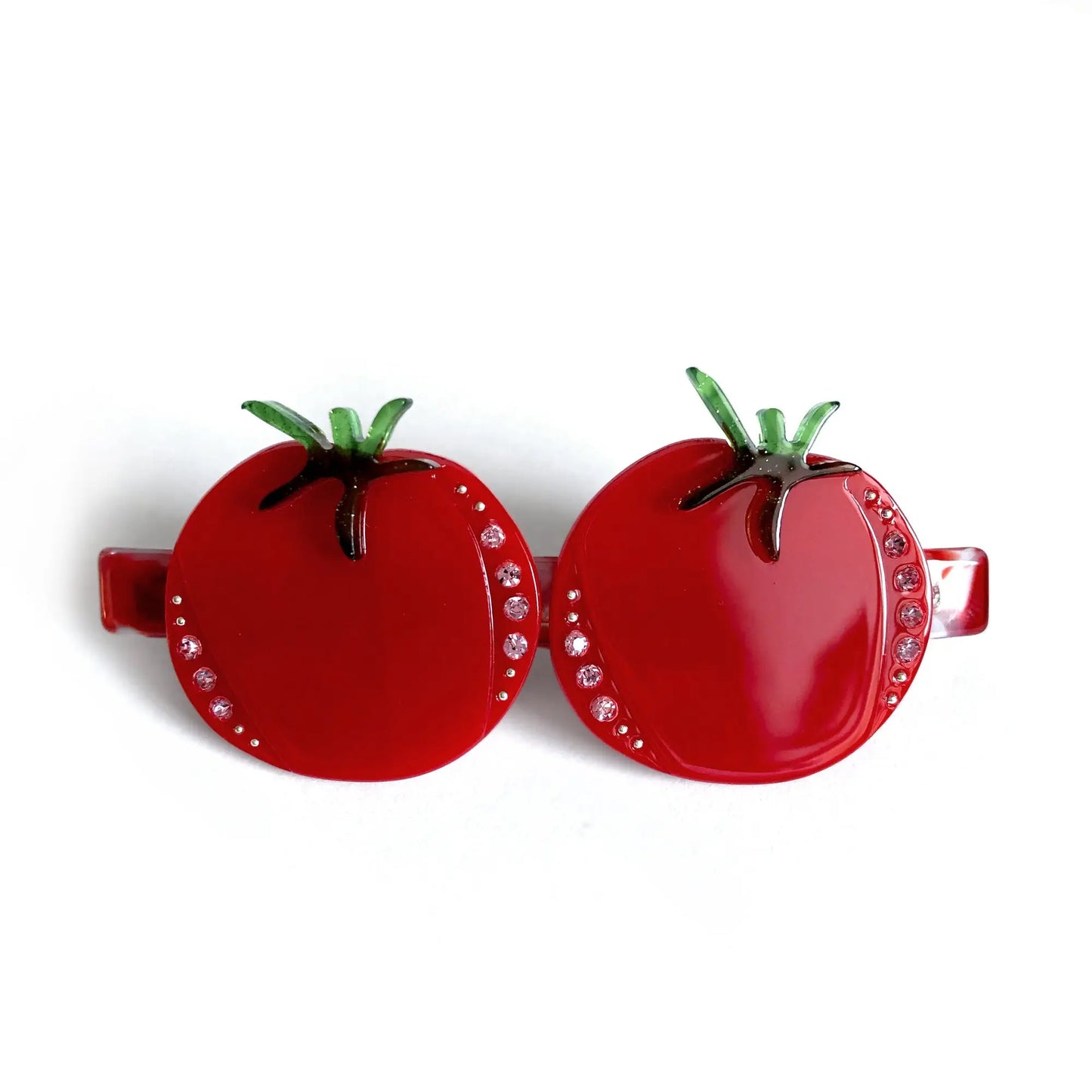 Tomatoes - Hair Barrette Accessories tomatoes-hair-barrette Accessories, Gift, gifts, hair, HOLIDAY, jewelry, Nifty Gifty - Bunk Ass Plants