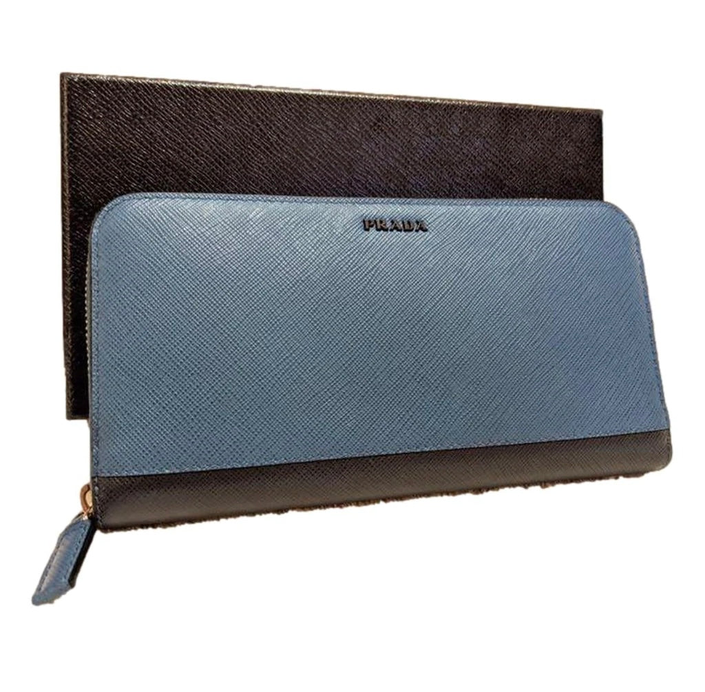 prada saffiano leather wallet baltico